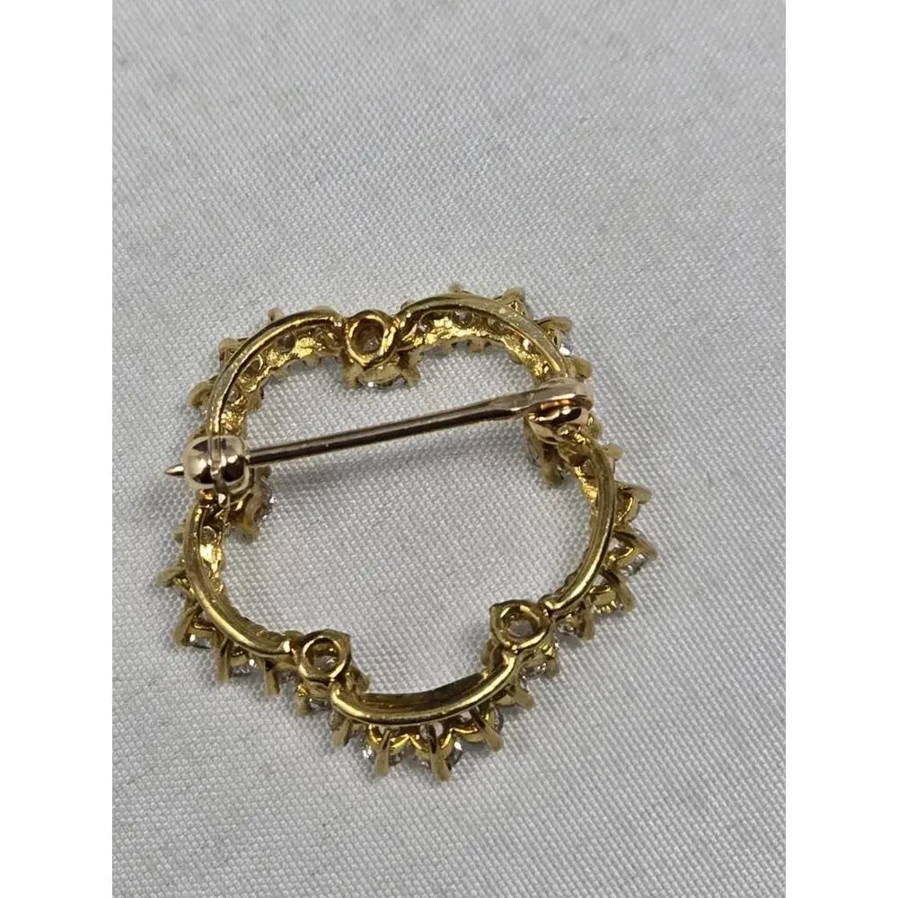 Vtg Kurt Wayne 18k Gold 1.74ctw Master Diamond Brooch Pin - Picture 9 of 9